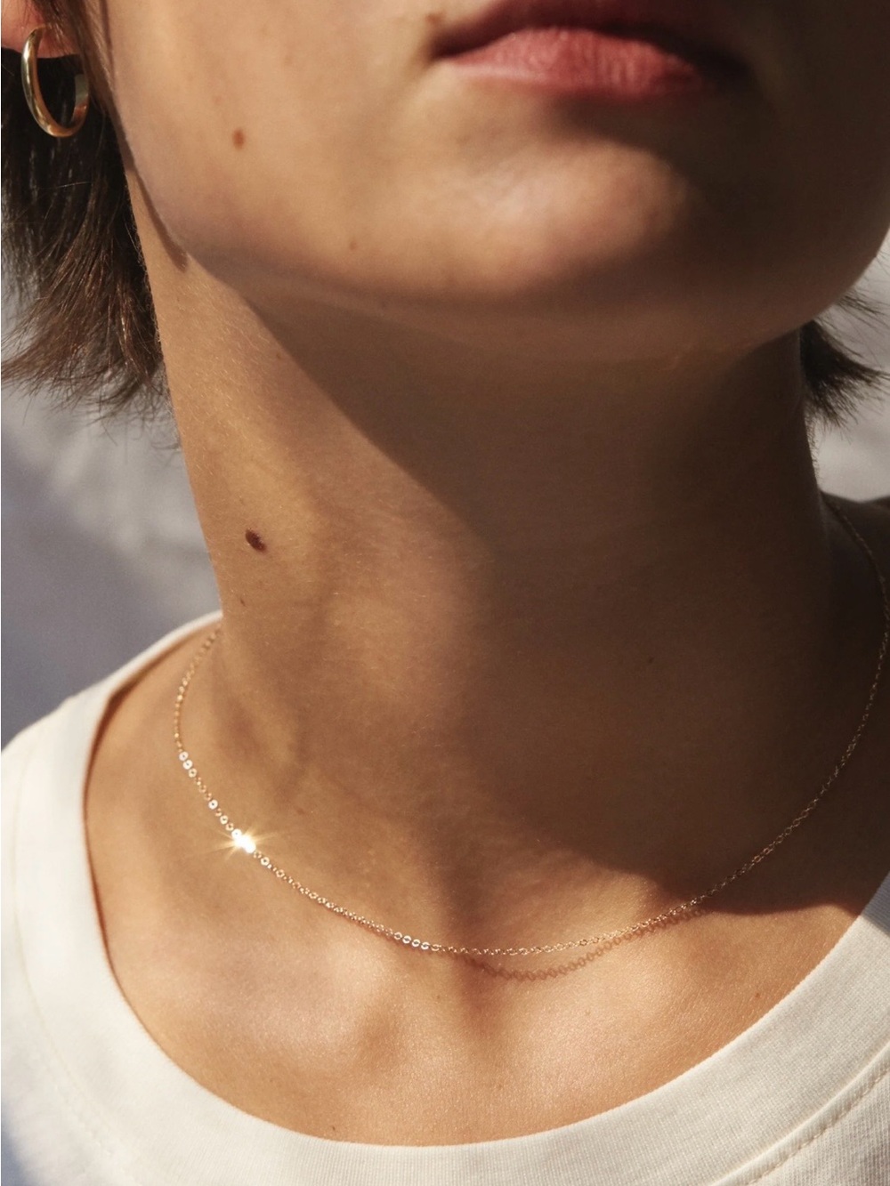 Delicate Silver Chain Necklace - Minimal Everyday Pendant Chain